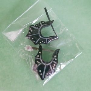 Unique wood earrings